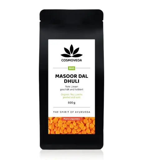 BIO Masoor Dal Dhuli - halbierte, geschälte Rote Linsen