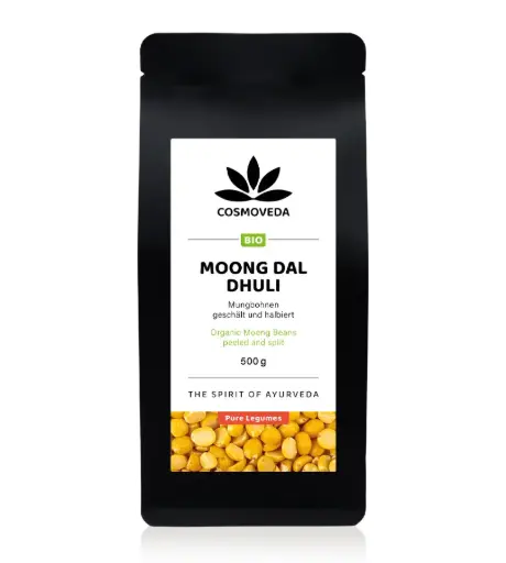 BIO Moong Dal Dhuli - halbierte, geschälte Mungbohnen